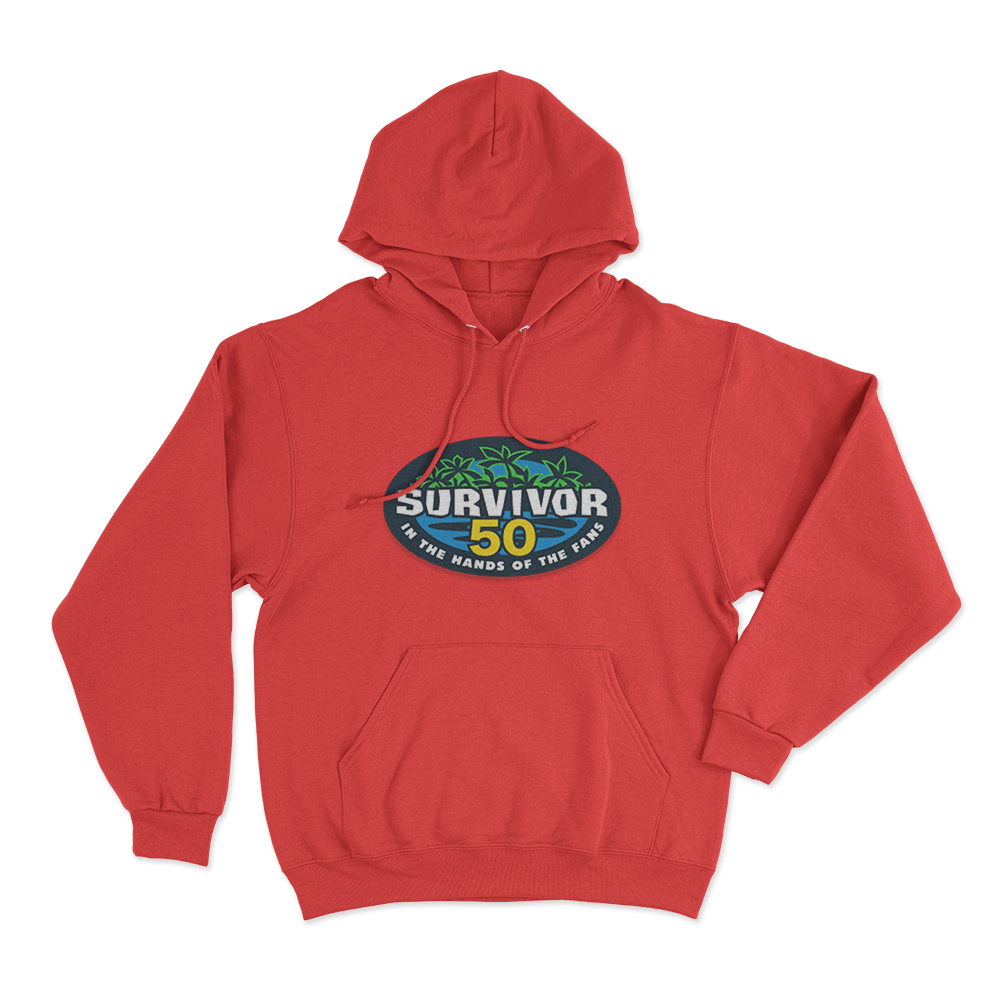 Survivor 50 Logo Unisex Hoodie Red Survivor 50 Logo Unisex Hoodie Red
