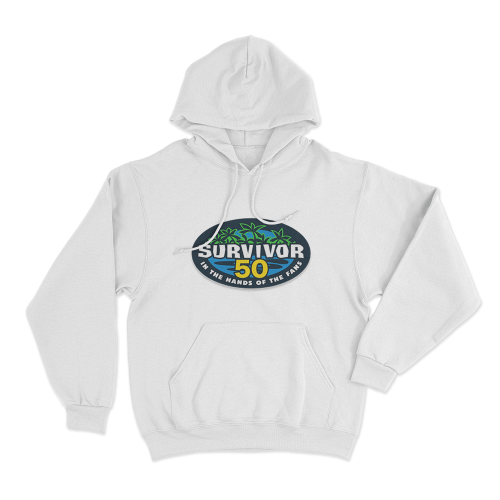 Survivor 50 Logo Unisex Hoodie White Survivor 50 Logo Unisex Hoodie White