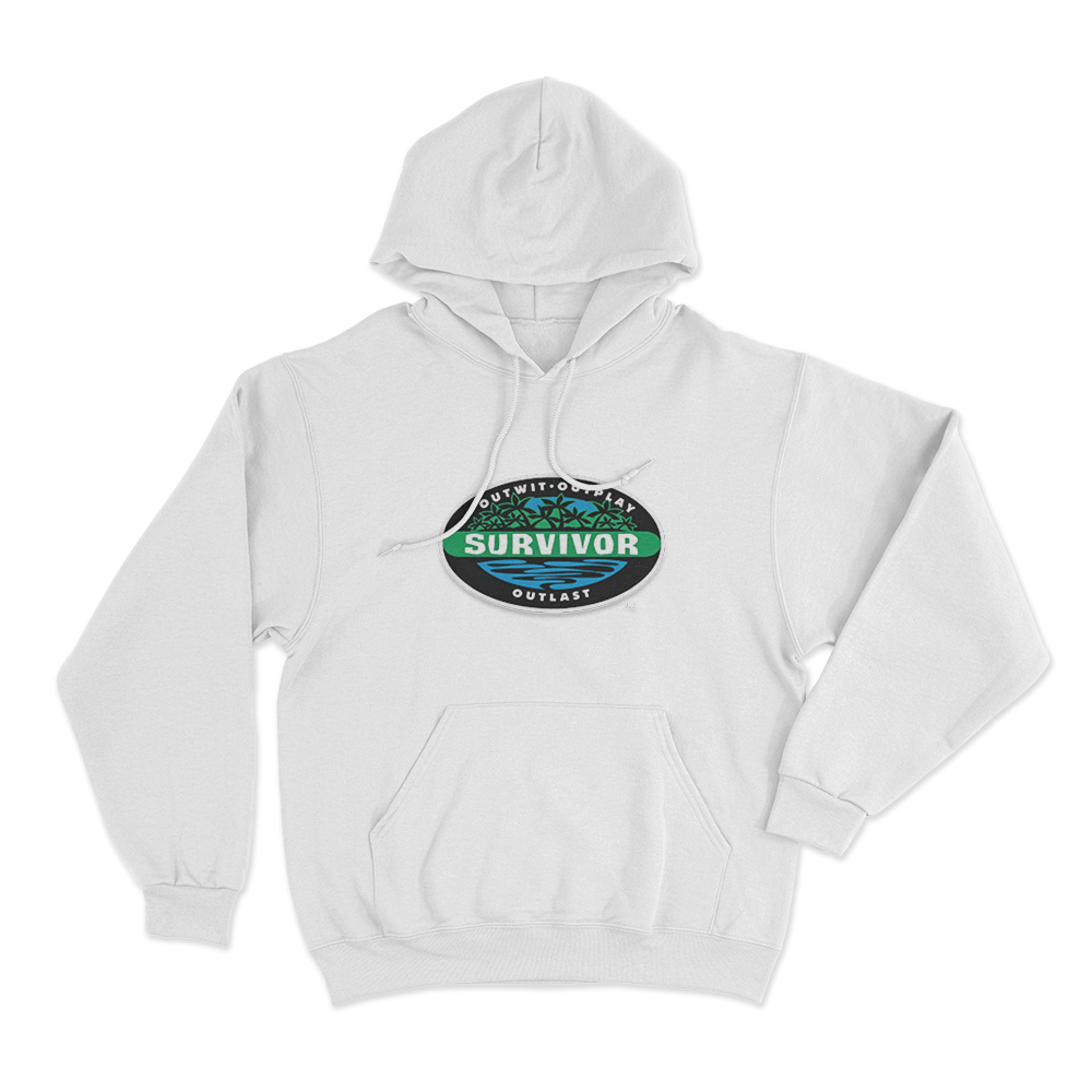 Survivor Classic Logo Unisex Hoodie White Survivor Classic Logo Unisex Hoodie White