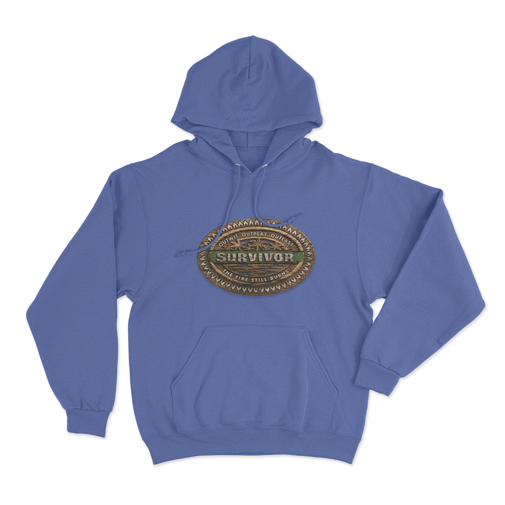 Survivor Tribal Wood Unisex Hoodie Blue Survivor Tribal Wood Unisex Hoodie Blue