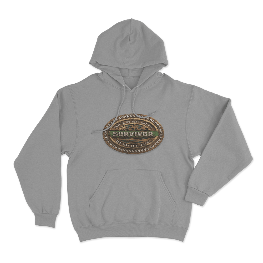 Survivor Tribal Wood Unisex Hoodie Grey Survivor Tribal Wood Unisex Hoodie Grey