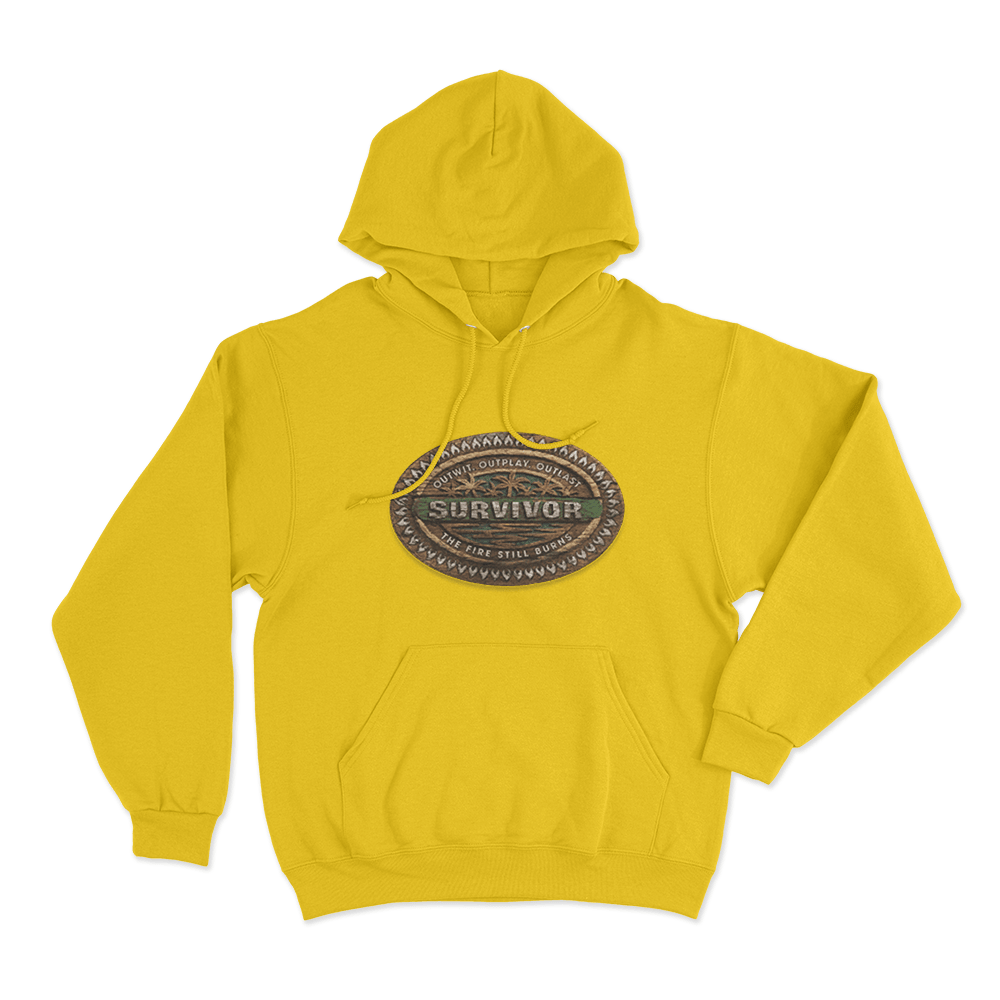 Survivor Tribal Wood Unisex Hoodie Yellow Survivor Tribal Wood Unisex Hoodie Yellow