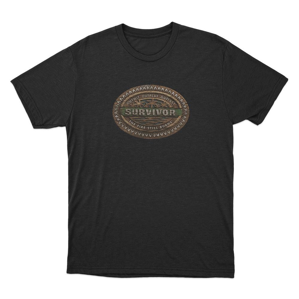 Survivor Tribal Wood Unisex T Shirt Black Survivor Tribal Wood Unisex T Shirt Black