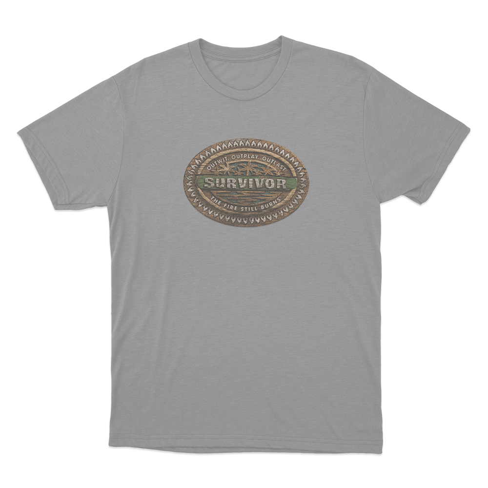 Survivor Tribal Wood Unisex T Shirt Grey Survivor Tribal Wood Unisex T Shirt Grey