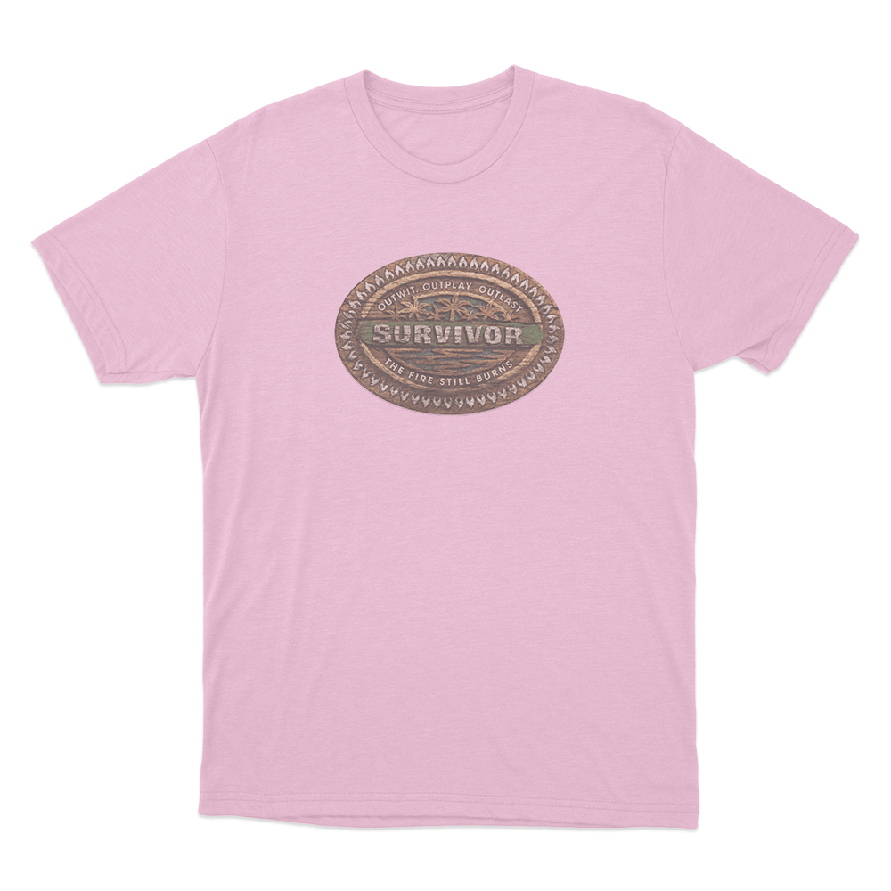 Survivor Tribal Wood Unisex T Shirt Pink Survivor Tribal Wood Unisex T Shirt Pink