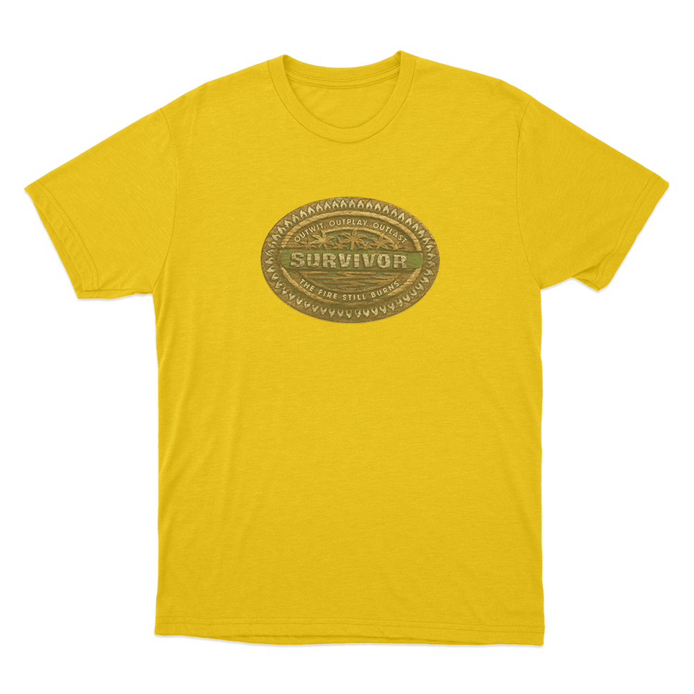 Survivor Tribal Wood Unisex T Shirt Yellow Survivor Tribal Wood Unisex T Shirt Yellow