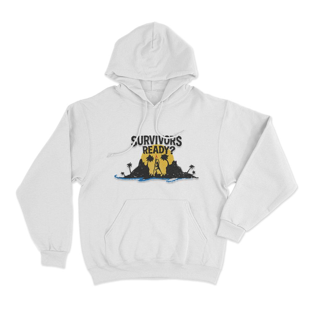 Survivors Ready Unisex Hoodie White Survivors Ready Unisex Hoodie White